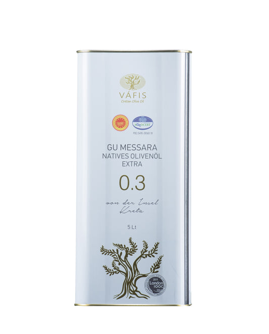 Vafis P.D.O MESSARA 0.3% Extra Virgin Olive Oil | 5 lt |Tin