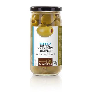 Halkidikis green pitted Olives 370 ml